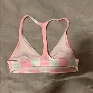 rare lululemon pink striped sports bra - 4